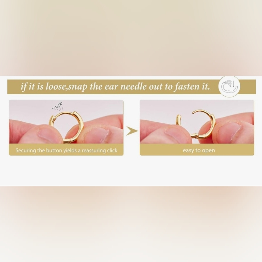 gold earing set - Picture 3 of 5